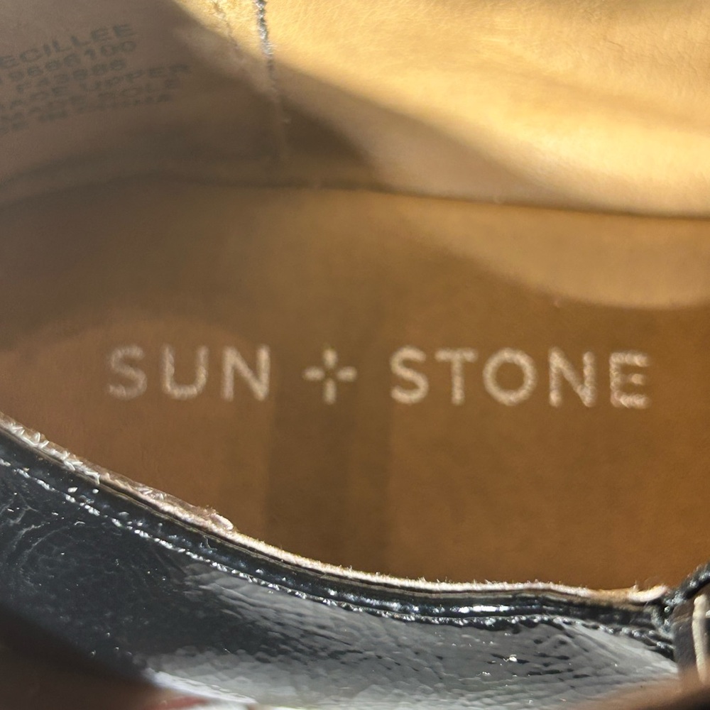 Sun Stone mary Jane ballet triple buckle strap square toe women’s flats size 8M - Picture 3 of 11